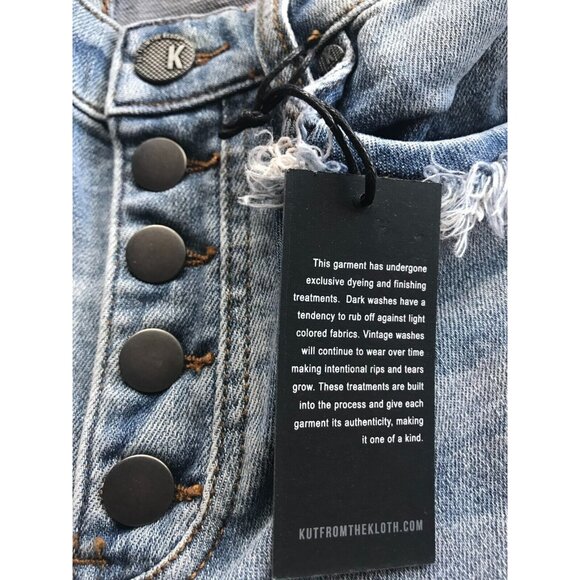 Kut From The Kloth Medium Wash “Reese Ankle Straight Leg" Blue Jeans Size 0 NWT! - Picture 12 of 12